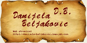 Danijela Beljaković vizit kartica